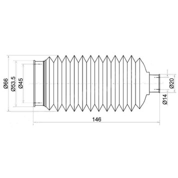 Пыльник рулевой рейки TOYOTA COROLLA / SPRINTER 92-02 лев.=прав. <b>SAT ST-45535-12060</b>