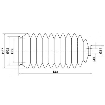 Пыльник рулевой рейки TOYOTA CAMRY / VISTA 89-98 лев.=прав. <b>SAT ST-45535-32030</b>