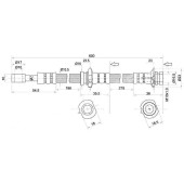 Шланг тормозной задний (Таиланд) NISSAN PRIMERA / WAGON / BLUEBIRD 96- лев. <b>SAT ST-46210-2F206</b>