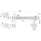 Шланг тормозной задний (Таиланд) NISSAN PRESAGE / TEANA 03-08 лев. <b>SAT ST-46210-9Y015</b>