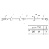 Шланг тормозной передний (Таиланд) MITSUBISHI ASX / LANCER X / OUTLANDER XL / GALANT FORTIS 07- прав. <b>SAT ST-4650A646</b>