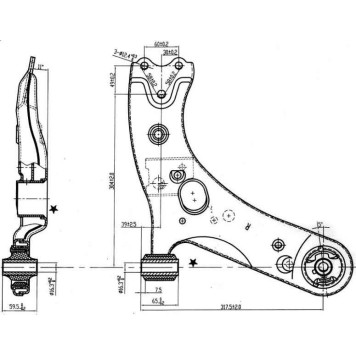 Рычаг нижний TOYOTA PRIUS 12- / COROLLA / RUMION / MARK X / AURIS / BLADE / SCION / ZELAS / LEXUS HS250H 06- прав. <b>SAT ST-48068-12300</b>