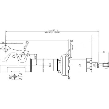 Стойка передняя TOYOTA PROBOX / SUCCEED 02- / VITZ / PLATZ / ECHO / FUN CARGO / YARIS / VIOS 99-07 лев.=прав. <b>SAT ST-48510-59198</b>