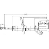 Стойка передняя TOYOTA COROLLA / LEVIN / SPRINTER / TRUENO 87-92 лев. <b>SAT ST-48520-12390</b>