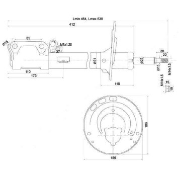 Стойка задняя TOYOTA CAMRY / WINDOM / LEXUS ES300 03-06 лев. (пружина бочка) <b>SAT ST-48540-39495</b>
