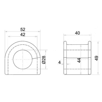 Втулка переднего стабилизатора D=28 TOYOTA HIACE REGIUS 99- <b>SAT ST-48815-26171</b>
