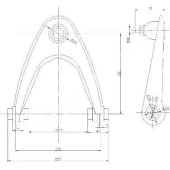 Рычаг верхний с шаров. HONDA BALLADE / CIVIC / FERIO / DOMANI / INTEGRA / ORTHIA / PARTNER 95-02 лев. <b>SAT ST-51460-S04-023</b>