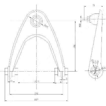 Рычаг верхний с шаров. HONDA BALLADE / CIVIC / FERIO / DOMANI / INTEGRA / ORTHIA / PARTNER 95-02 лев. <b>SAT ST-51460-S04-023</b>