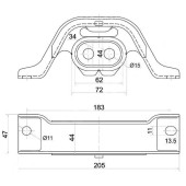 Подушка заднего дифференциала TOYOTA COROLLA 91-02 / SPACIO 97-00 / SPRINTER 91-02 <b>SAT ST-52291-12010</b>