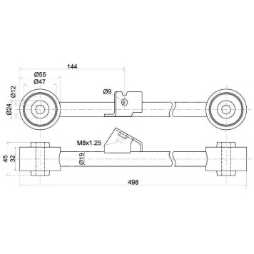 Тяга задняя продольная нижняя HONDA HR-V лев. <b>SAT ST-52380-S2H-000</b>