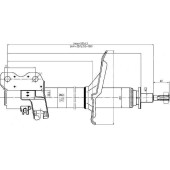 Стойка передняя NISSAN X-TRAIL 00-07 прав. <b>SAT ST-54302-8H725</b>