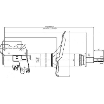 Стойка передняя NISSAN X-TRAIL 00-07 прав. <b>SAT ST-54302-8H725</b>