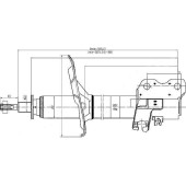 Стойка передняя NISSAN X-TRAIL 00-07 лев. <b>SAT ST-54303-8H625</b>