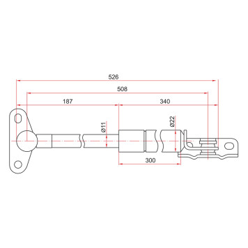Амортизатор крышки багажника TOYOTA HARRIER RX300 97-03 прав. <b>SAT ST-68950-49015</b>