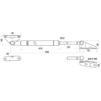 Амортизатор задней двери TOYOTA IPSUM 96-01 лев. <b>SAT ST-68960-44010</b>