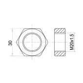 Гайка ступицы колеса TOYOTA COROLLA / CORONA / CROWN / DYNA / GRAND / HIACE / MARK2 89- <b>SAT ST-90170-19185</b>