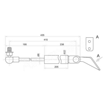 Амортизатор крышки багажника NISSAN TIIDA C11 04-14 лев. <b>SAT ST-90451-EL000</b>-3