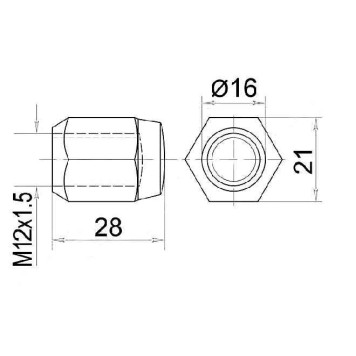 Гайка колесная TOYOTA HILUX / SURF / LAND CRUISER PRADO / TACOMA 89- <b>SAT ST-90942-01075</b>-3