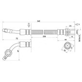 Шланг тормозной задний (Таиланд) (диск.тормоза) TOYOTA LAND CRUISER / PRADO 90-98 №2 лев. <b>SAT ST-90947-02615</b>