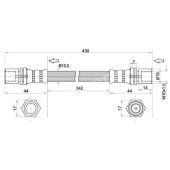 Шланг тормозной передний (Таиланд) TOYOTA HIACE / REGIUSACE 89-93 лев.=прав. <b>SAT ST-90947-02616</b>