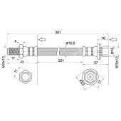 Шланг тормозной задний (Таиланд) TOYOTA ESTIMA / EMINA / LUCIDA / PREVIA 92-99 промежуточный <b>SAT ST-90947-02617</b>