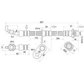 Шланг тормозной передний (Таиланд) TOYOTA CALDINA / CARINA / CORONA / IPSUM / GAIA / NADIA / PICNIC 92-02 лев. <b>SAT ST-90947-02820</b>