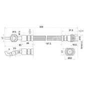 Шланг тормозной задний (Таиланд) TOYOTA CELICA / OPA / VISTA / ARDEO / WISH 99-05 лев.=прав. <b>SAT ST-90947-02A37</b>