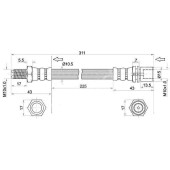 Шланг тормозной задний (Таиланд) TOYOTA HIACE / REGIUSACE 98-99 / LITE / TOWNACE 92-96 / FR LAND CRUISER 90- <b>SAT ST-96940-33105</b>