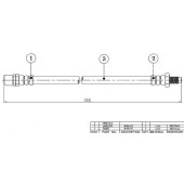Шланг тормозной задний (Таиланд) TOYOTA CROWN 79-99 / DYNA 150 / TOYOACE G15 95-01 / HIACE 89-05 / LITEACE 8 <b>SAT ST-96940-33555</b>