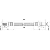 Шланг тормозной задний (Таиланд) TOYOTA HILUX / LAND CRUISER / TOYOACE 87-98 промежуточный <b>SAT ST-96940-34405</b>