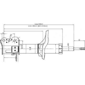 Стойка задняя MAZDA PREMACY / FAMILIA / 323 99-05 лев. <b>SAT ST-B34H-28-900</b>