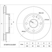 Диск тормозной перед MAZDA FAMILIA / 323 BJ# 1.5 / 1.8 98-04 <b>SAT ST-BR70-33-25XF</b>