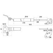 Амортизатор задней двери MAZDA DEMIO 96- лев. <b>SAT ST-D202-63-620A</b>