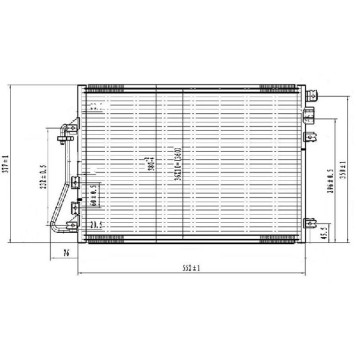 Радиатор кондиционера RENAULT LOGAN 05-08 <b>SAT ST-DC01-394-0</b>