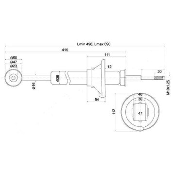 Стойка задняя MAZDA DEMIO / FORD FESTIVA 98-02 лев.=прав. <b>SAT ST-DC20-28-700A</b>
