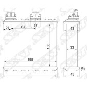 Радиатор отопителя салона NISSAN CEFIRO / MAXIMA A32 / 33 94-02 / BLUEBERD U13 / AVENIR / EXPERT W11 / LAUREL 34 <b>SAT ST-DTW1-395-0</b>
