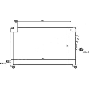 Радиатор кондиционера DAEWOO MATIZ 2001- <b>SAT ST-DW10-394-0</b>