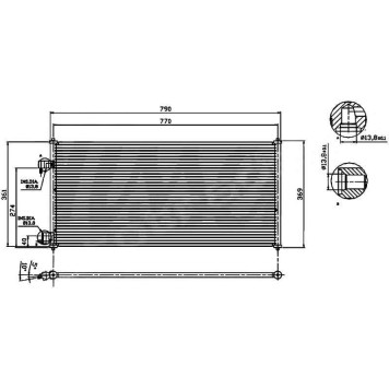 Радиатор кондиционера FORD TRANSIT CONNECT 03- <b>SAT ST-FD63-394-0</b>