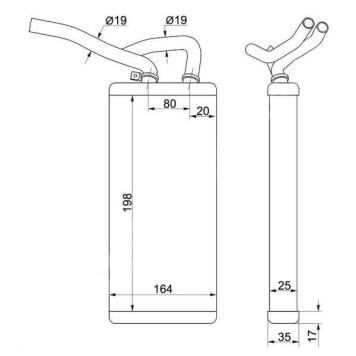 Радиатор отопителя салона HONDA CIVIC ES# 01-05 / STREAM 00-07 <b>SAT ST-HD08-395-0</b>