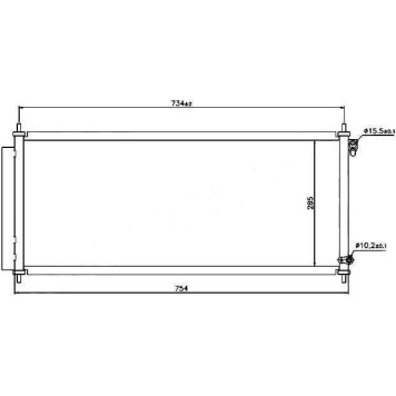 Радиатор кондиционера HONDA FIT GD1 / 2 / 3 / 4 5D 03-07 <b>SAT ST-HD75-394-C0</b>