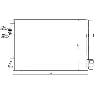 Радиатор кондиционера HYUNDAI SOLARIS / KIA RIO III 10- <b>SAT ST-HNS1-394-0</b>