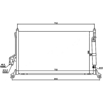 Радиатор кондиционера INFINITI FX35 / FX45 03-08 <b>SAT ST-IN60-394-0</b>