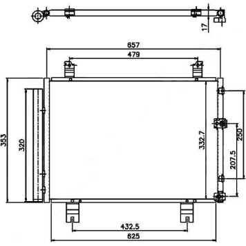 Радиатор кондиционера LEXUS IS250 / 350 06-07 <b>SAT ST-LX21-394-0</b>