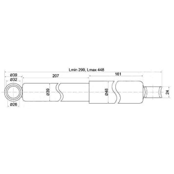 Амортизатор задний MITSUBISHI CANTER 87- FE1# / FE3# / FE425 / FB# лев.=прав. <b>SAT ST-MB161496</b>