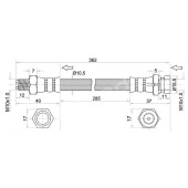 Шланг тормозной передний (Таиланд) MITSUBISHI CANTER 93- лев. (диск) <b>SAT ST-MB295681</b>