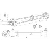 Рычаг нижний прямой с шаров. MITSUBISHI ECLIPSE / GALANT / ETERNA / EMERAUDE / LEGNUM 92-04 лев.=прав. <b>SAT ST-MB912509</b>