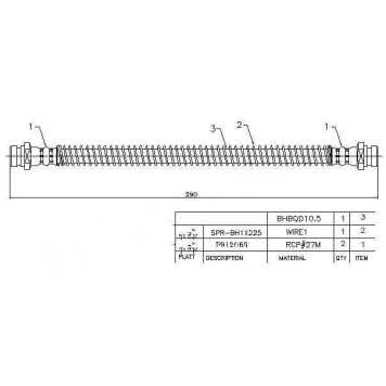 Шланг тормозной передний (Таиланд) MITSUBISHI DELICA STAR WAGON / L300 86-02 / CHALLENGER / MONTERO / PAJERO SPORT <b>SAT ST-MR129720</b>