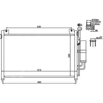 Радиатор кондиционера MAZDA 2 / DEMIO 07- <b>SAT ST-MZ12-394-0</b>