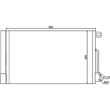 Радиатор кондиционера FIAT GRANDE PUNTO 05-08 / OPEL CORSA D 1.0 / 1.2 / 1.4 / 1.6 07- <b>SAT ST-OP06-394-A0</b>