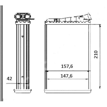 Радиатор отопителя салона OPEL OMEGA B 94-03 <b>SAT ST-OP32-395-0</b>